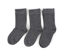 Minipop gray melange bamboo socks (6-pack)